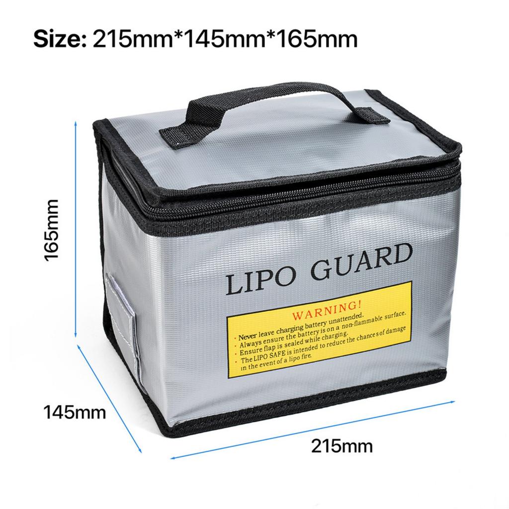 Tear Resistant Fireproof Pouch with Charging Access Port Secure Storage Solution for Lithium Batteries Home Office