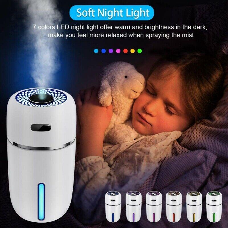 Mini USB Air Humidifier Aroma Diffuser Car Essential Oil Air Purifier with LED