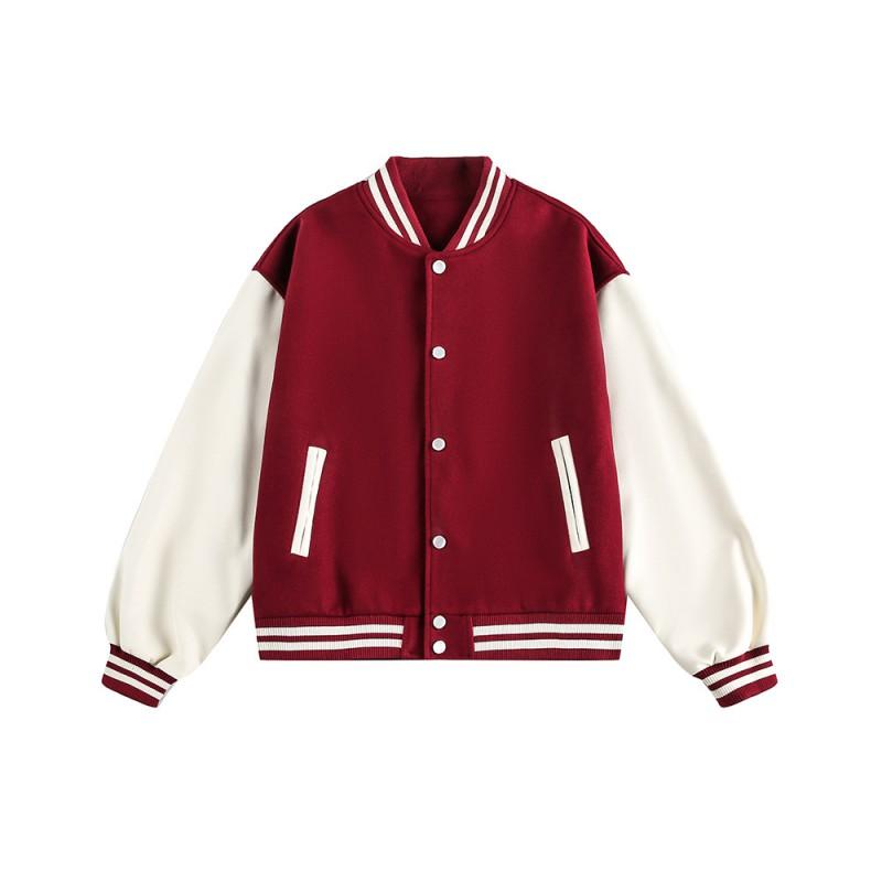 Unisex vintage beisbola jaka, lielizmēra kokvilnas