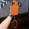Luxury Wrist Strap Lanyard Phone Case for IPhone 17 Air 16 15 14 Plus 13 12 11 Pro XS Max XR X 16e PU Lambskin Soft Cover
