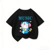 Summer Kids Crew Neck T Shirt Cute Kawaii Cartoon Print Fashion Street Tops For Boys Girls Doraemon Casual Outfit 314Y