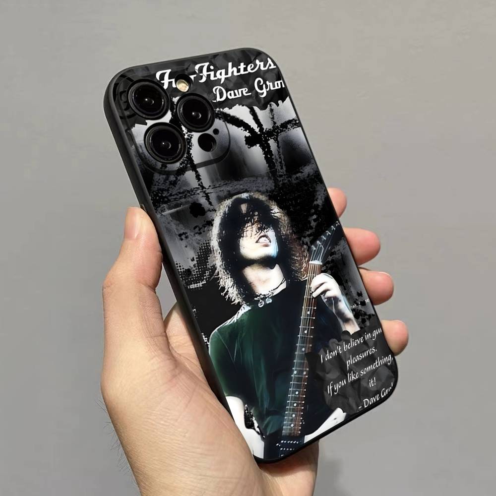 F-FOO FIGHTERS Phone Case For IPhone 17 16 15 14 13 12 11 Pro Max Plus Mini Silicone Black Cover