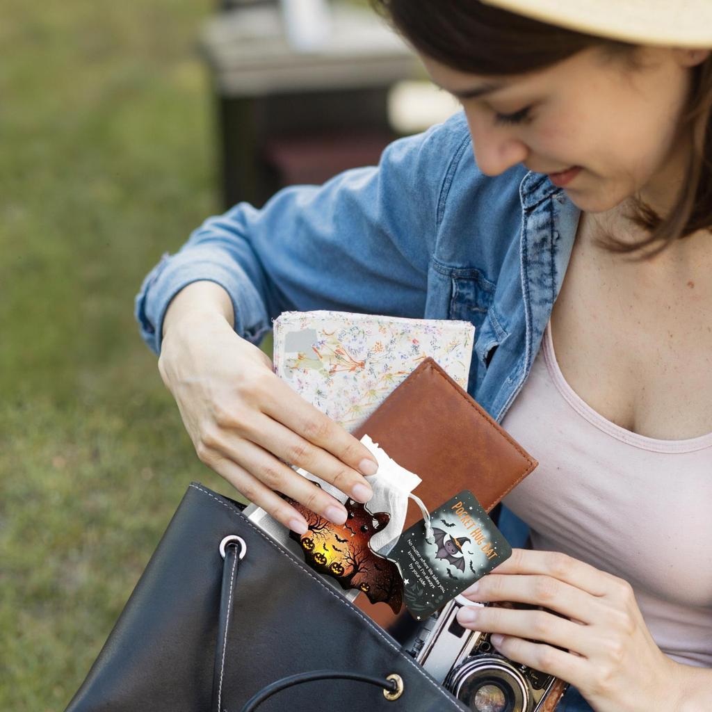 Pocket Ghost Card Pocket Encouragement Card Ghost Bat Crow Death God Inspirational Keepsake For Graduates Team Incentives Adults