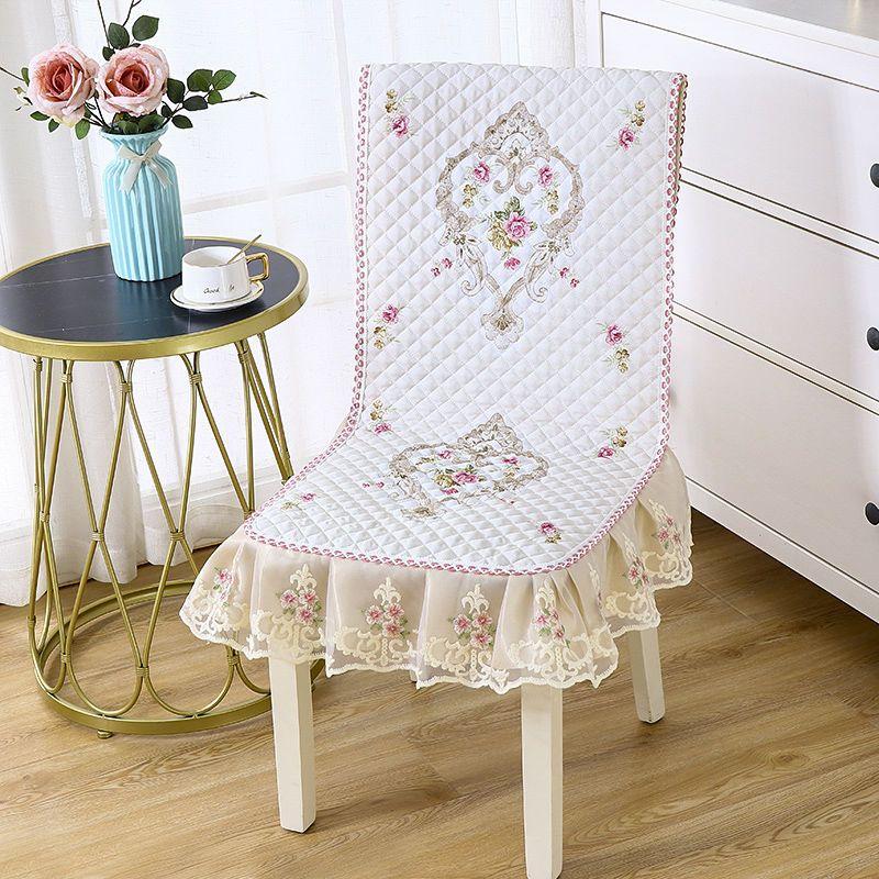 Lace Skirt Chair Cover European Style Dining Table Cloth Cushion Flat Printed Tablecloth Fabric Art Stool Cover Cloth