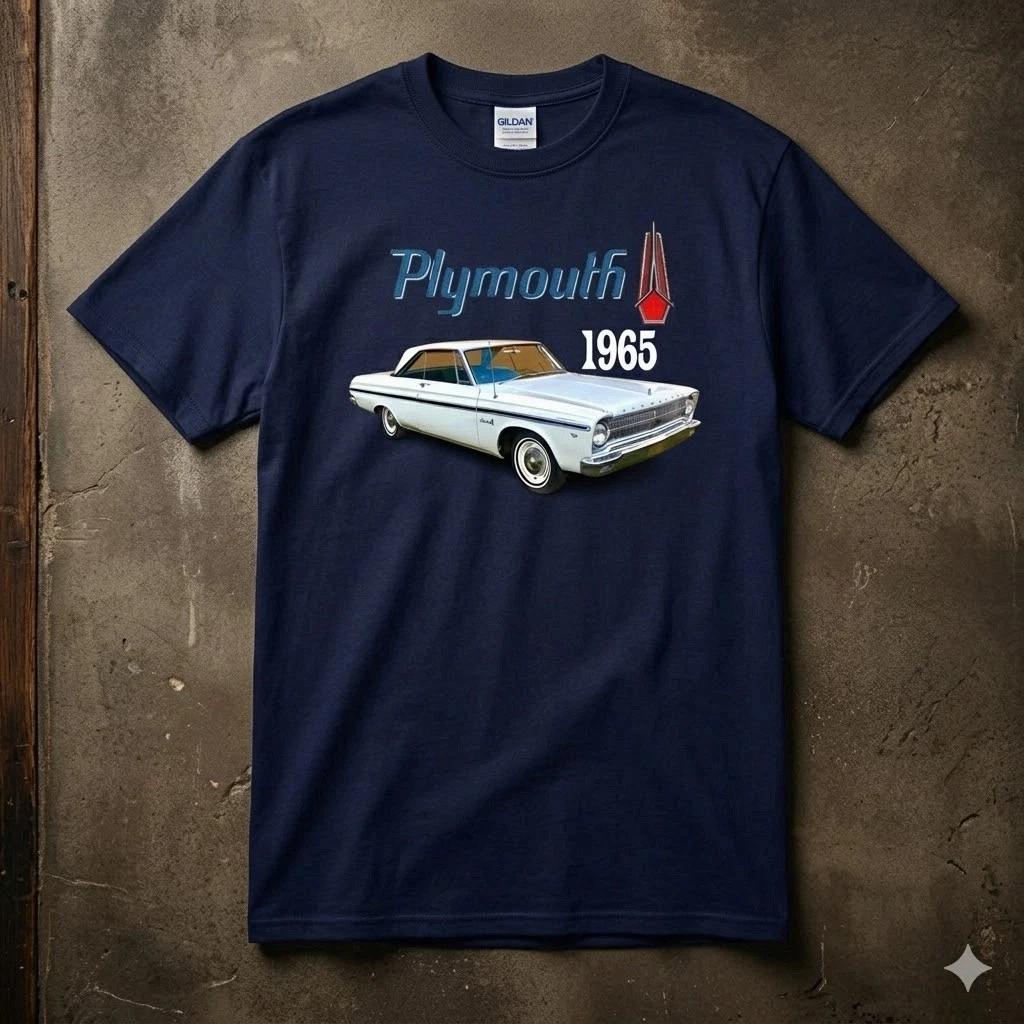 Plymouth 1965 Barracuda Tee Vintage Mopar Auto Gift XL