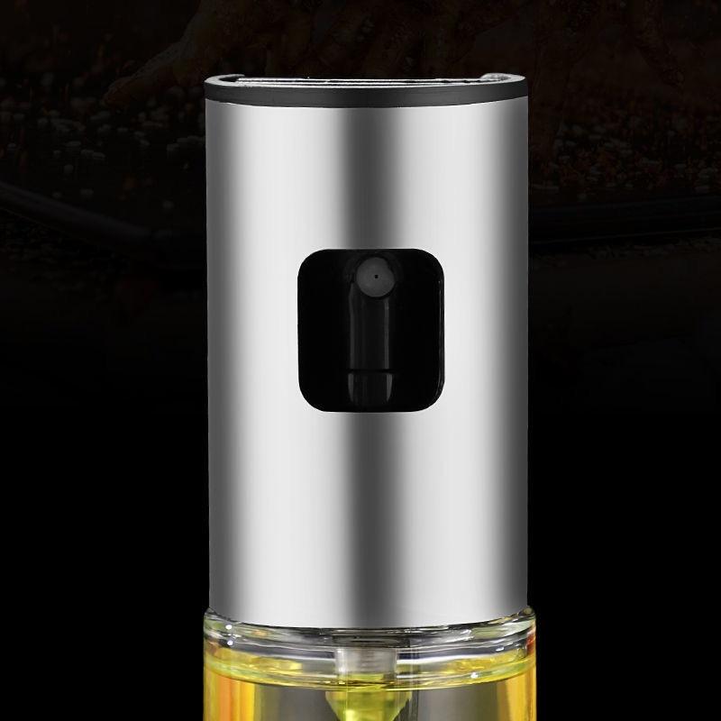 100ml Glass Oil Spray Pot Household Press Fine Spray Oil Pot Kitchen Sauce Vinegar Seasoning Bottle Barbecue Oil Spray Bottle
