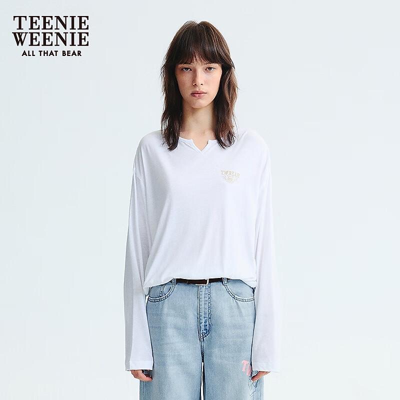 Teenie Weenie Women s Oversized Asymmetric Long-Sleeve T-Shirt M