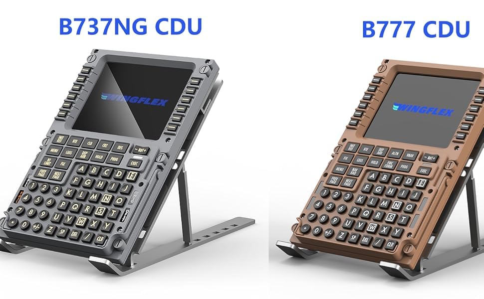 Wingflex B777 CDU Flight Simulator Controller with Realistic Aircraft Precision and PC Compatible Feel, Control, Plug-and-Play Design, (B777)
