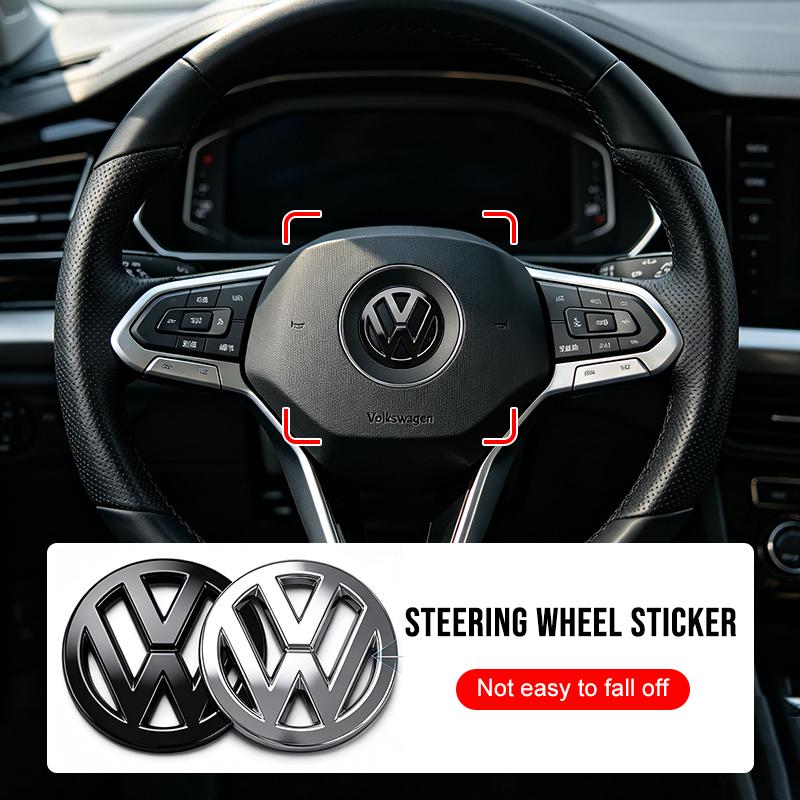 Car Styling ABS Logo Steering Wheel Emblem Sticker Decal For VW CC Polo 6R Golf 4 5 6 7 MK7 MK4 MK6 Passat B6 B8 T4 T5 Tiguan zg8