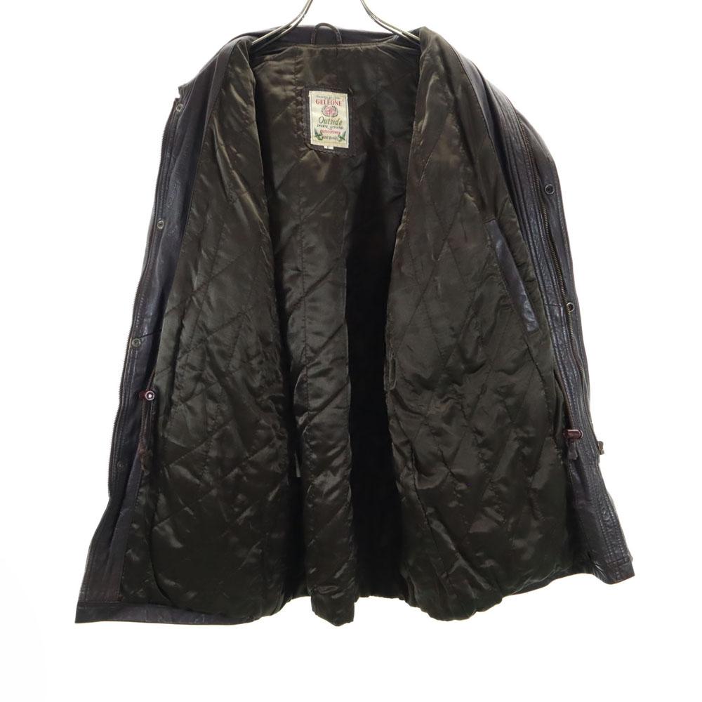 GELEONE Leather Coat F Dark Brown Men's Used