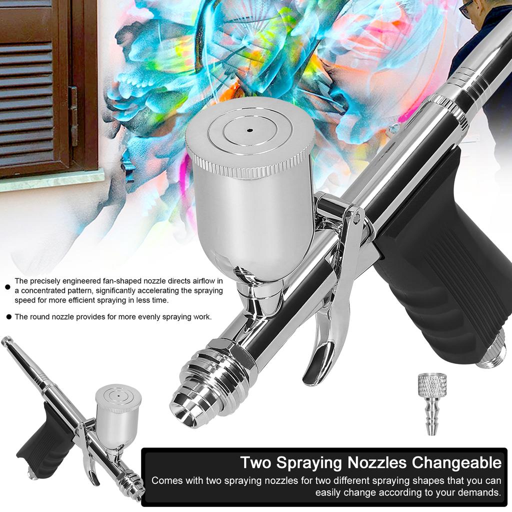 T217B Airbrush Kit Handheld Air Brush with 15CC Paint Cups for Car Model DIY Painting Makeup Nail