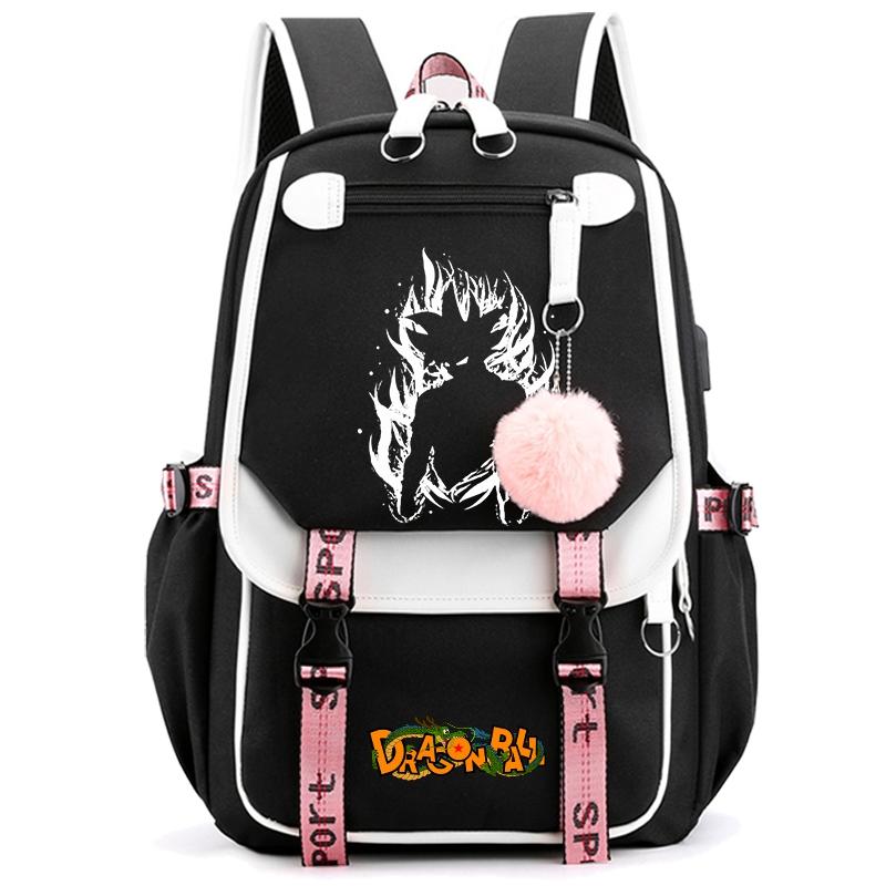 Anime Dragon Ball Backpack for Women Canvas Laptop Bag Back To Schoolbag for Teenager Girl Schoolbag Women Travel Bag Mochila