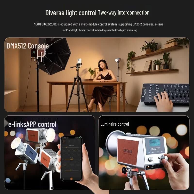 MiaoTu 160W Bi-Color LED Photography Light Kit