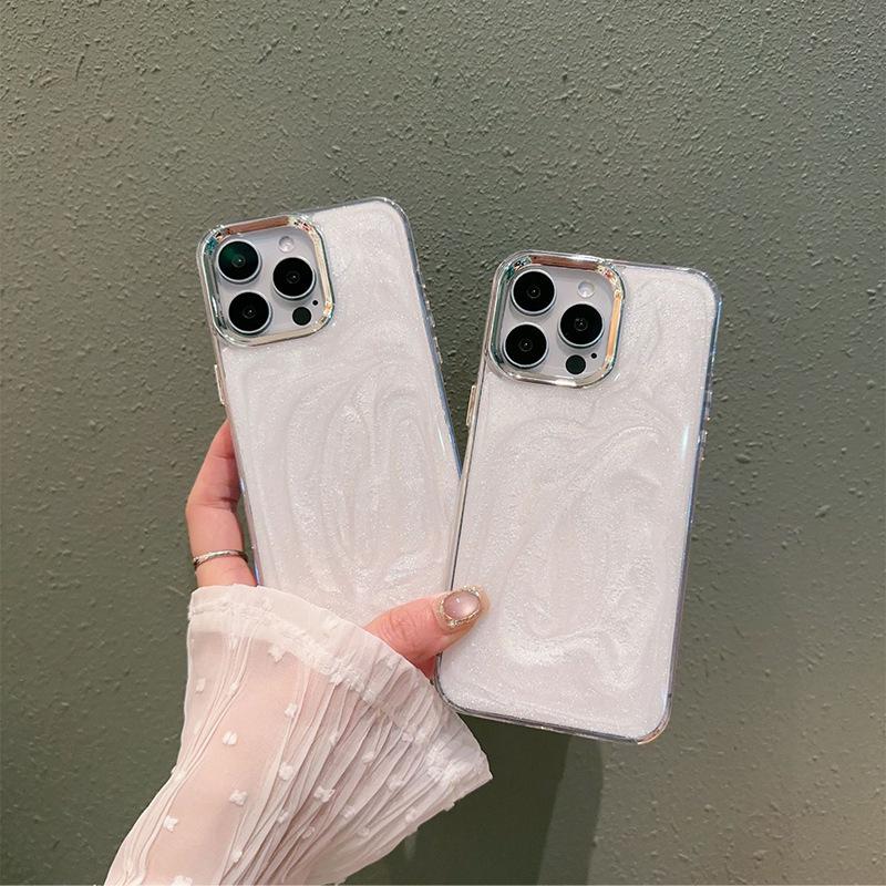 Glitzerkleber Handyhülle für Apple 17promax Leichter Luxus und Schlicht für IPhone15plus Weibliche Neue Weiche Hülle