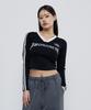 Empebeu Track V-Crop Long Sleeve Black