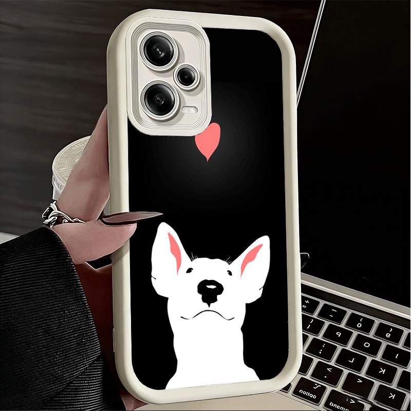 Phone Case for Xiaomi Redmi Note 15 14 13 Pro Plus Bull Terrier Dog Cute Puppies Shell 12S 11 11S 11T 5G 14S Soft Silicone Funda