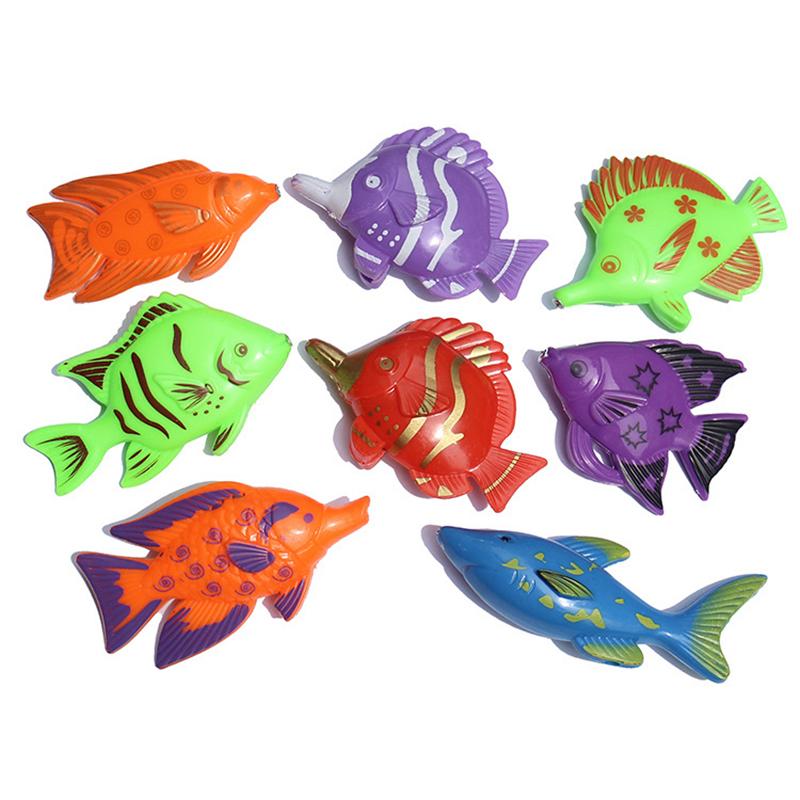 7Pcs/Set Children'S Magnetic Fishing Game Fish Toy Magnetic Game Fishing Toy Exercise Body Coordination Suit Gift To Children