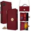 For Samsung Galaxy XCover7 Pro Case Cross Texture PU Leather+TPU Wallet Phone Cover with Strap