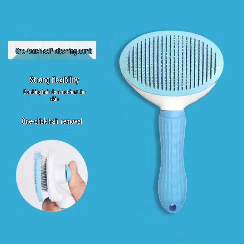 Custom Cat & Dog Grooming Comb - Removes Loose Hair, Detangles Long Fur, and Cleans with Ease