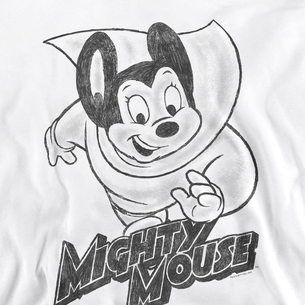 Mighty Mouse Unisex Adult Mighty Sketch Sweatshirt