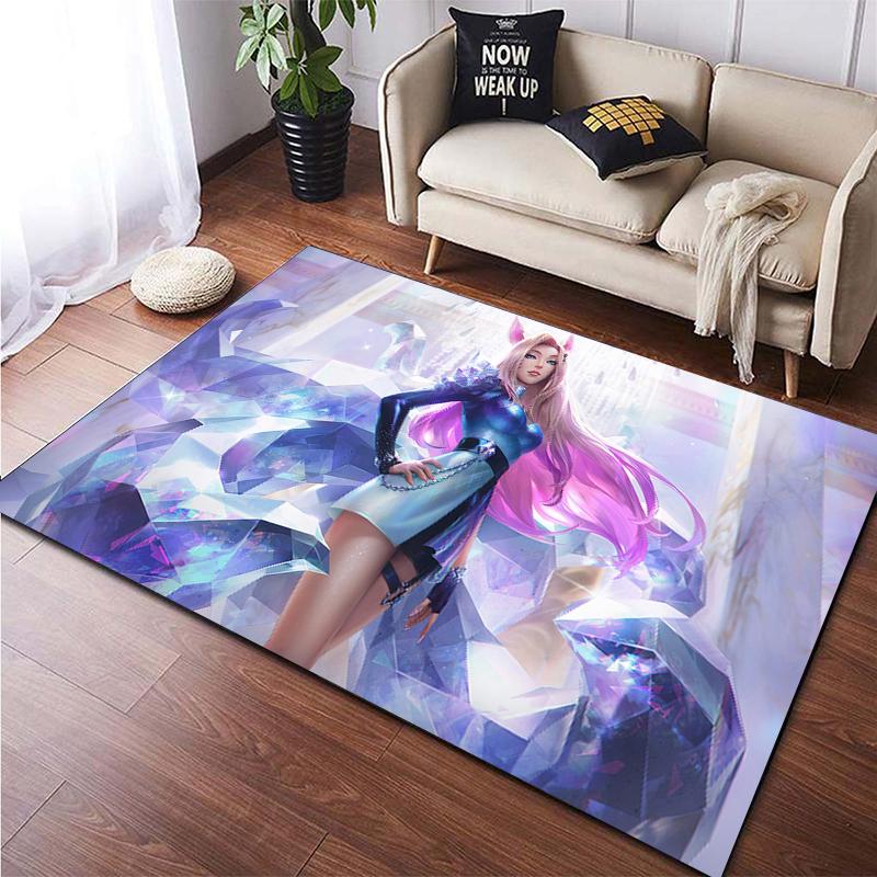 LOL KDA HD Printed Area Large Rug ,Carpet for Living Room Bedroom Sofa Decoration, Non-slip Floor Mats Dropshipping Alfombras