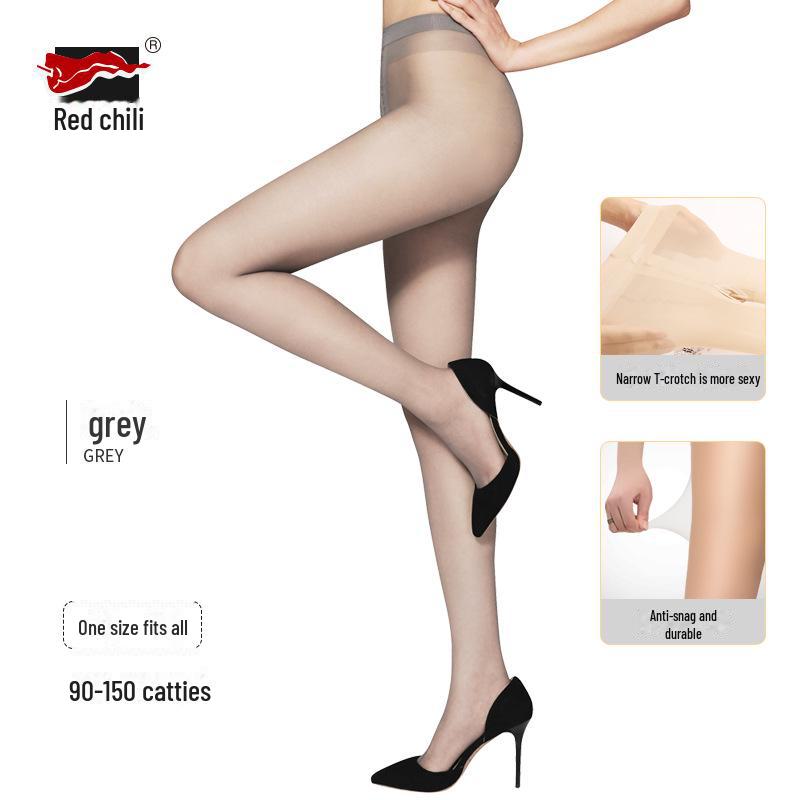 Red Pepper Anti-Snag 15D Silk Stockings for Women - Durable, Thin, Narrow T-Crotch Pantyhose with Skin Care Benefits