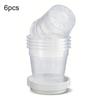 Clear Orchid Pots with Saucers Set of 6 for Healthy Roots and Easy Care