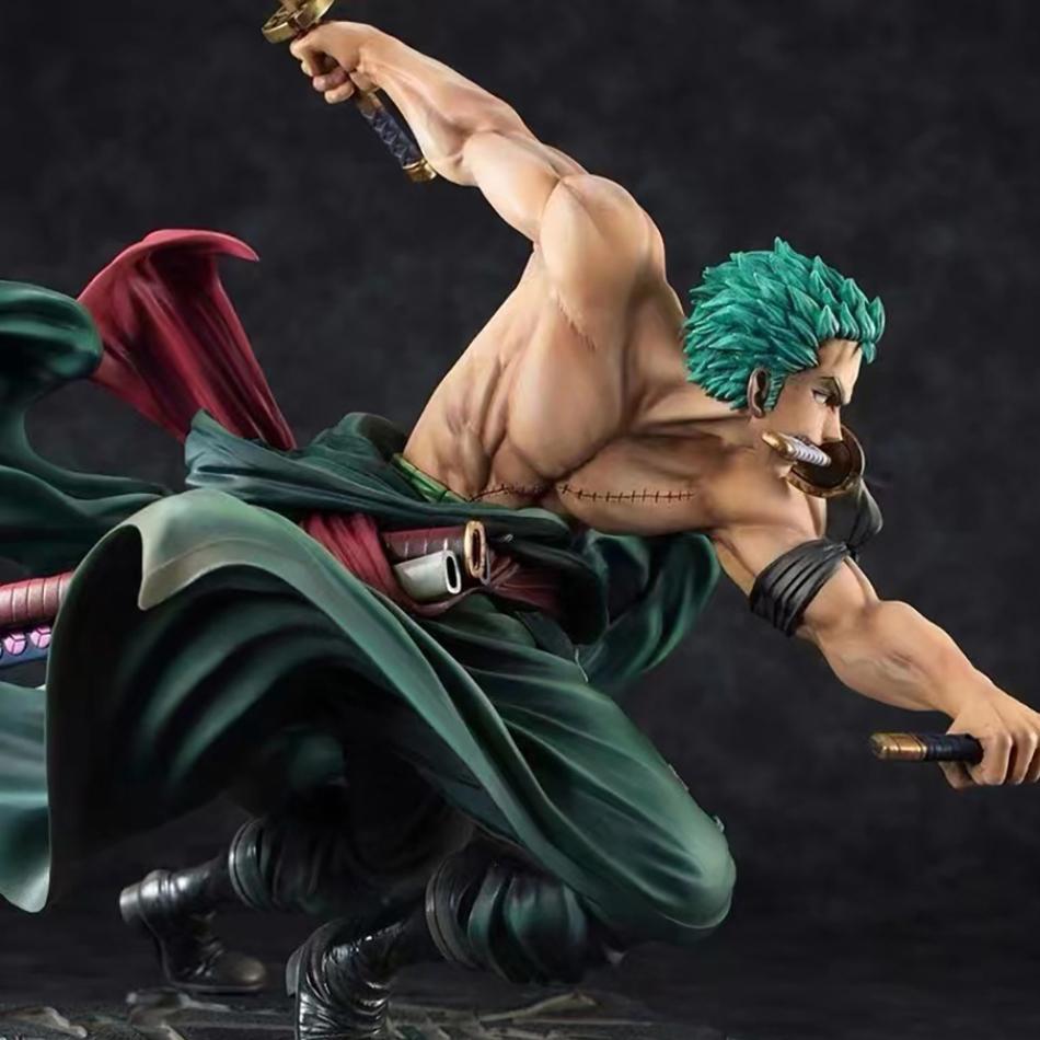 Nueva Figura de Acción Anime Roronoa Zoro de One Piece Sa-Maximum Estatua de Manga para Adorno de Escritorio Modelo Juguete Regalo para Niño
