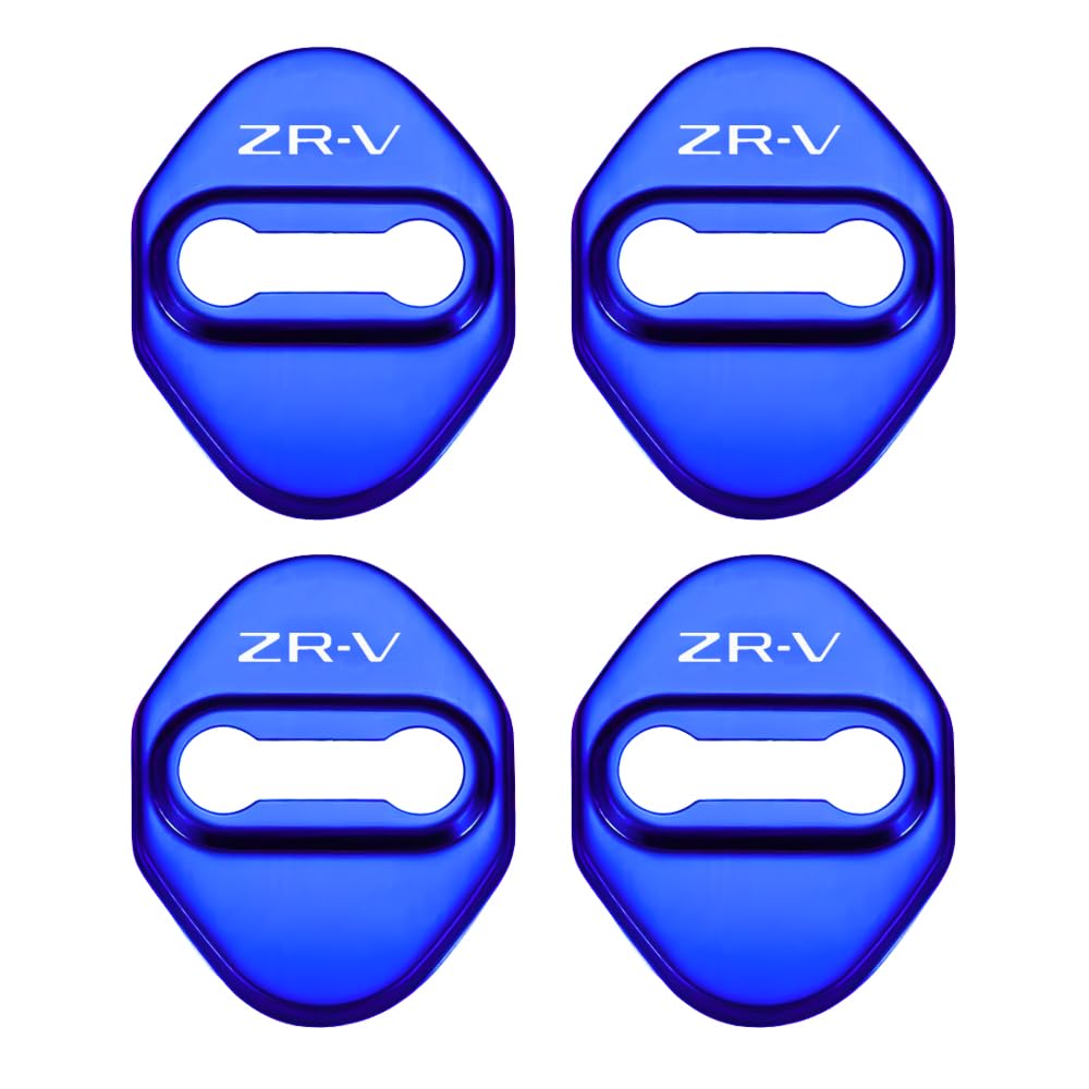 

НАКЛАДКИ НА ФИКСАТОРЫ ДВЕРЕЙ SAWAKAKI для Honda RZ Series, крышки замков дверей с логотипом, металлические кастомные детали, комплект из 4 штук ZR-V, устойчивые к коррозии (синий) синий