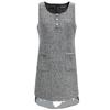 VEROMODA Women's Herringbone Grey Mesh Trim Dress