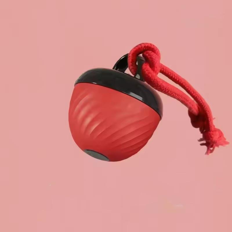 Electric Simple TPR Dog Ball Chew Toy USB Chargeable Smart Self-Entertaining for Dogs (Red,6.8*8.1cm) красный