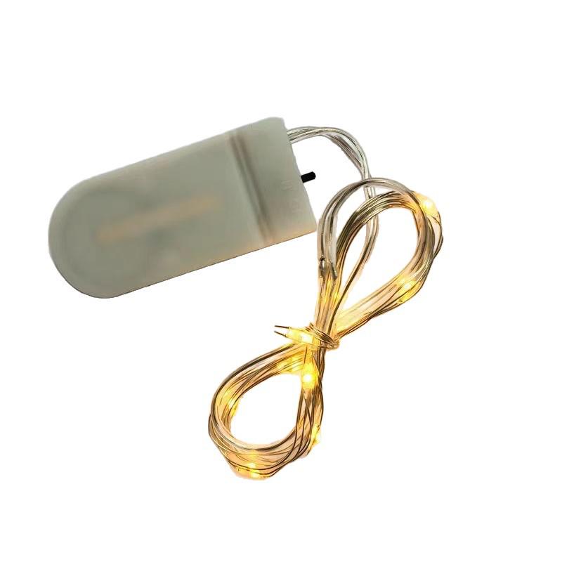Cross-border LED Copper Wire String Light with Battery Box and Button Control