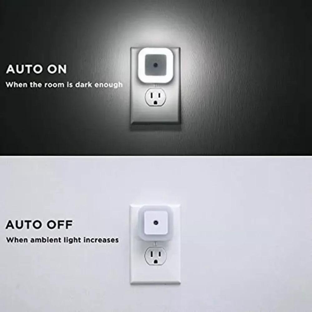 6er-Pack Dämmerungs- und Morgendämmerungssensor Bewegungssensor-Licht Quadratisches Smart-Sensor-Licht LED-Nachtlicht Schlafzimmer