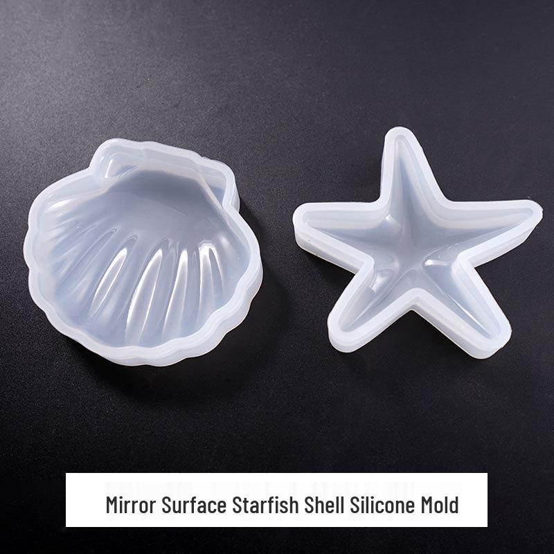 Ocean Style DIY Starfish & Seashell Epoxy Resin Mold for Seascape Decor Mirror Starfish Mold