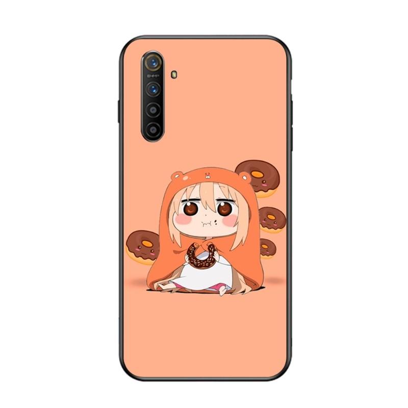 Custodia per telefono anime carina Umaru Chan per OPPO Find X5 X3 X2 A93 Reno 8 7 Pro A74 A72 A53 Cover per telefono morbida nera
