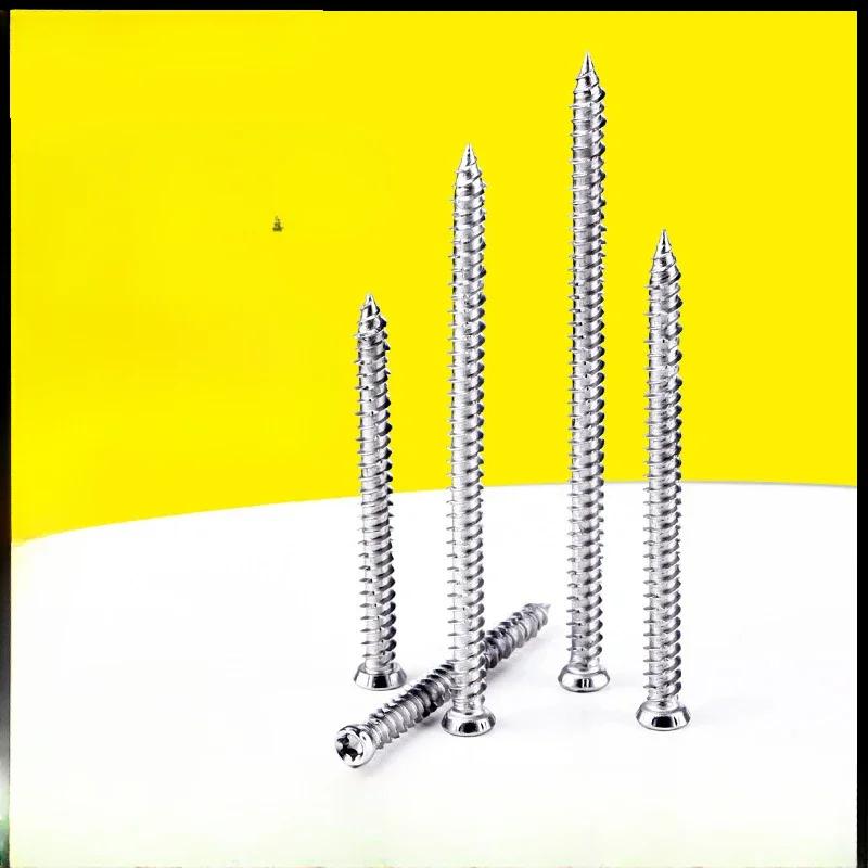 20PCS 410 Stainless Steel Plum Blossom Groove Small Head Cement Nail Door and Window Installation Self Tapping Nail
