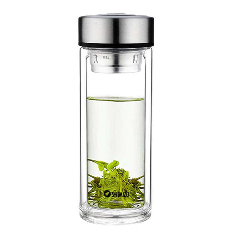 SHIMIZU Double-Layer Glass Tea Infuser Mug