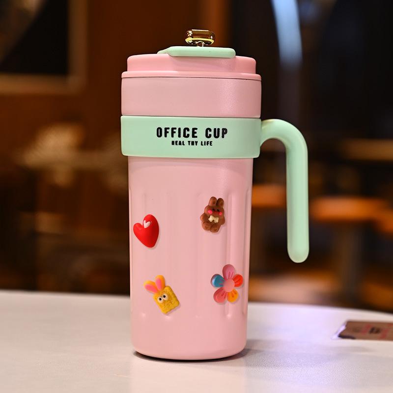 Neuer Kaffeebecher 304 Edelstahl Thermosbecher Outdoor hoher Wert Herren- und Damen-Auto-Begleitwasserbecher Geschenke