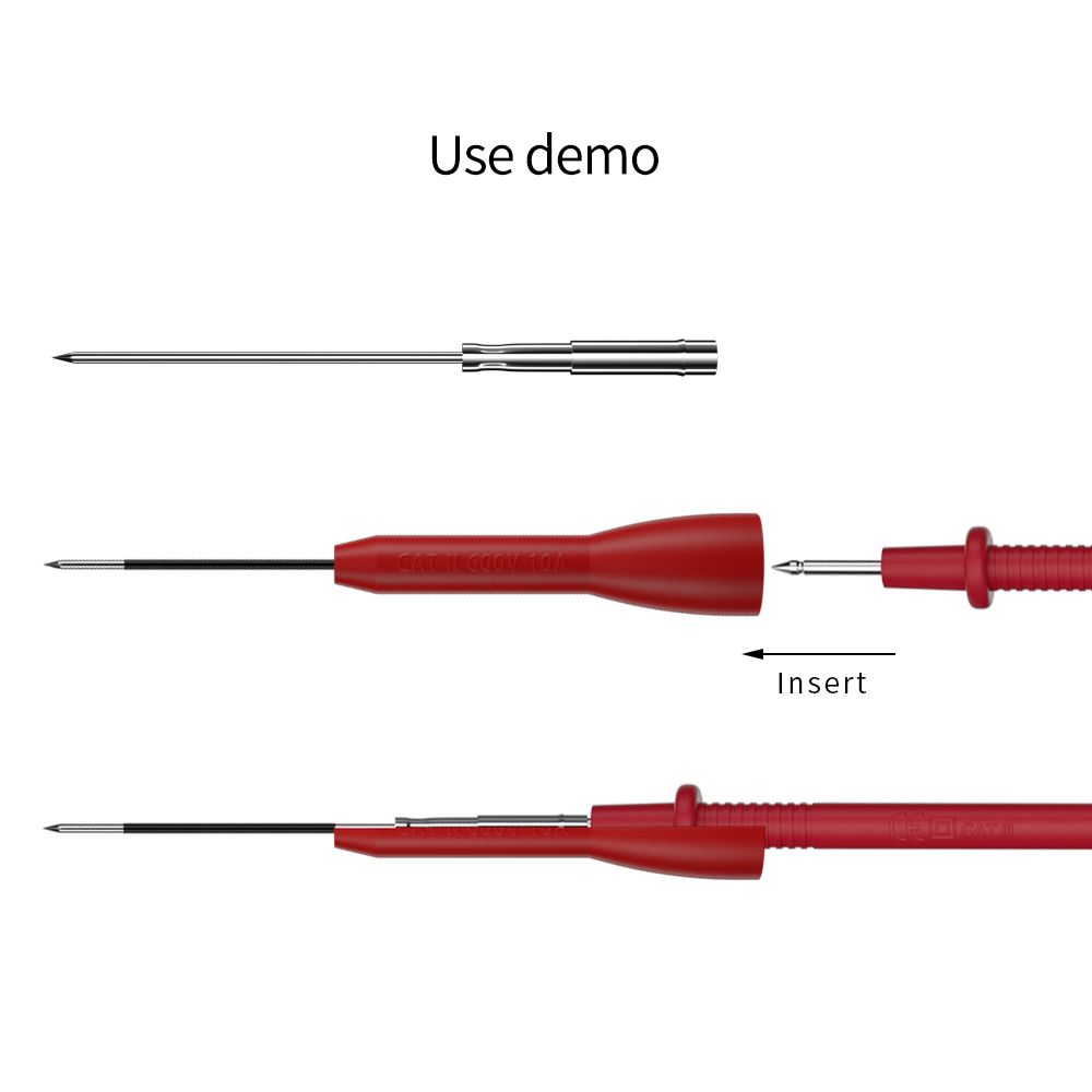 Hohe Qualität für 2mm Messleitungen 1mm Professionelle Multimeter-Messspitze Edelstahl Pucture Nadeln Set Messspitze