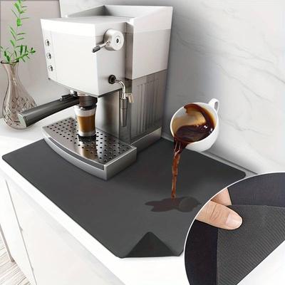 1pc Coffee Mat Coffee Bar Acessórios Absorvente Prato Secagem Tapete Para Balcão De Cozinha Microfibra Caber Sob Máquina De Café Café