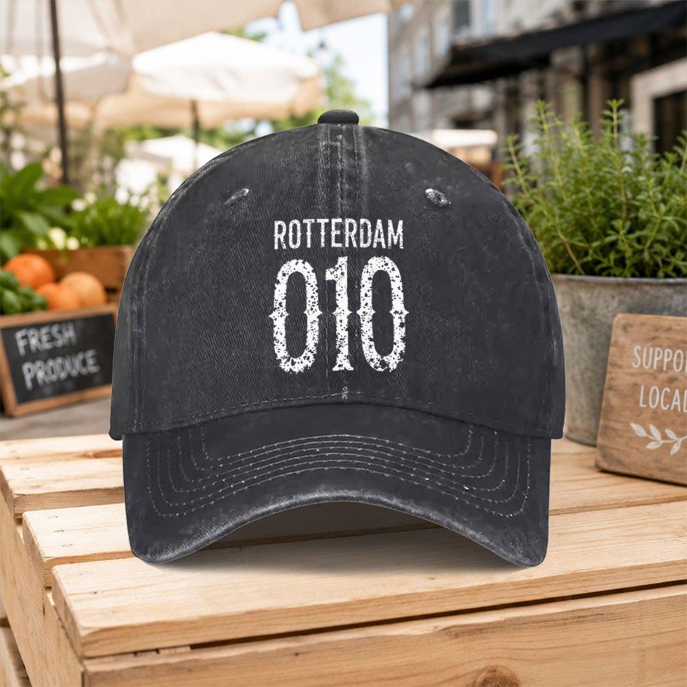 Rotterdam Printed Baseball Cap Suitable for Outdoor Hiking Daily Commuting Casual Wear Lightweight Duckbill Hat with Ro