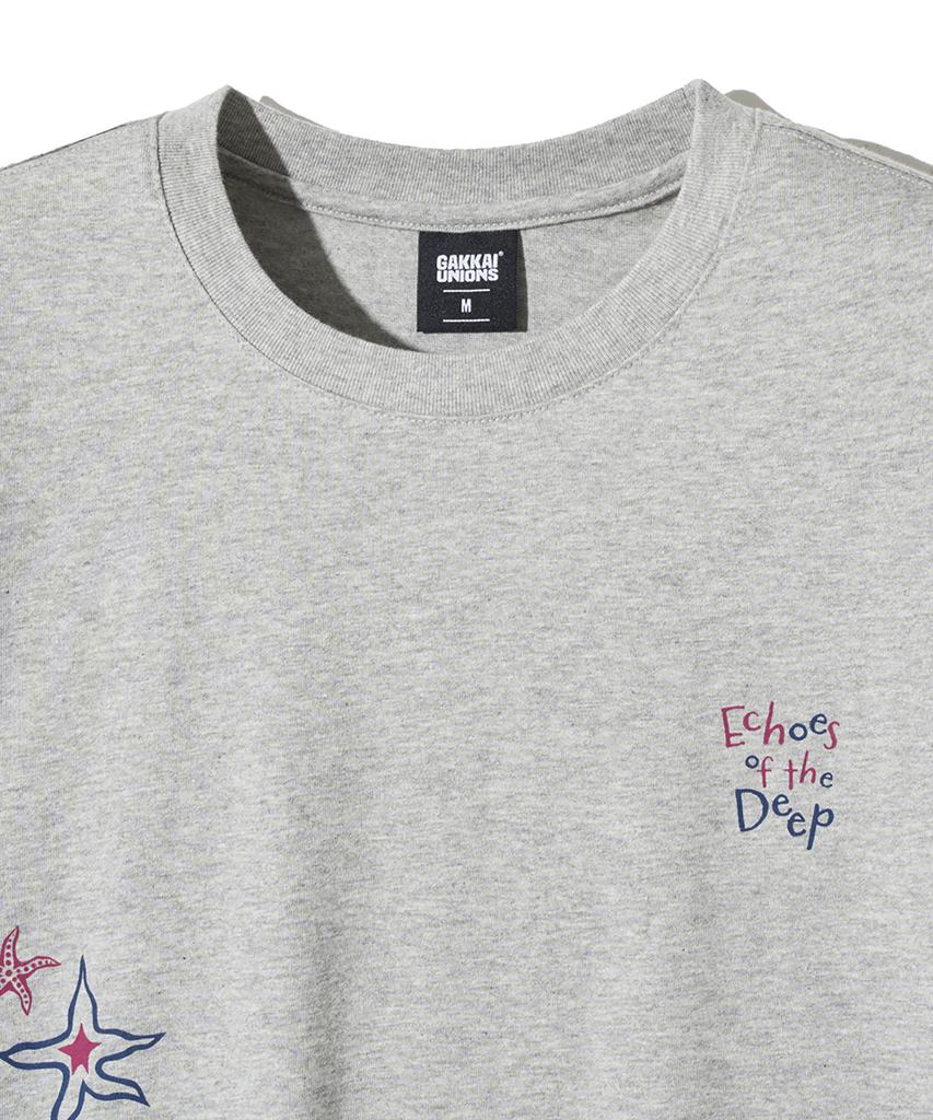 GAKKAI UNIONS Starfish Ocean Short Sleeve T-Shirt Gray