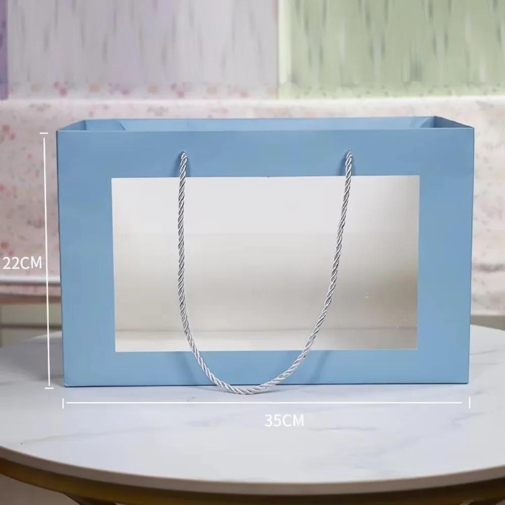 

Reusable Blue Pink White Shower Gift Box Moon Cake Fresh Flower Fresh Flower Arrangement Box Multi-Functional Packaging Box 5x5x5cm
