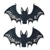 2 Pcs Halloween Bat Embroidered Patch Lace Gothic Wing Design DIY Clothing Badges