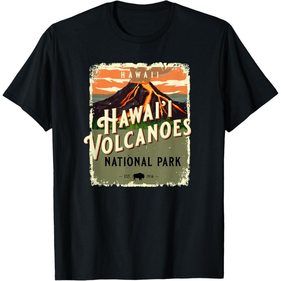 Hawaii Volcanoes National Park USA Vintage Travel Souvenir T-Shirt S