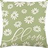 Small Daisy Flower Pillowcase New Striped Linen Home Fabric Sofa Pillowcase Light Luxury