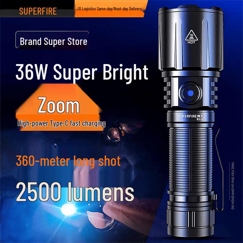 SupFire R1-G 2500 Lumen Tactical LED Flashlight