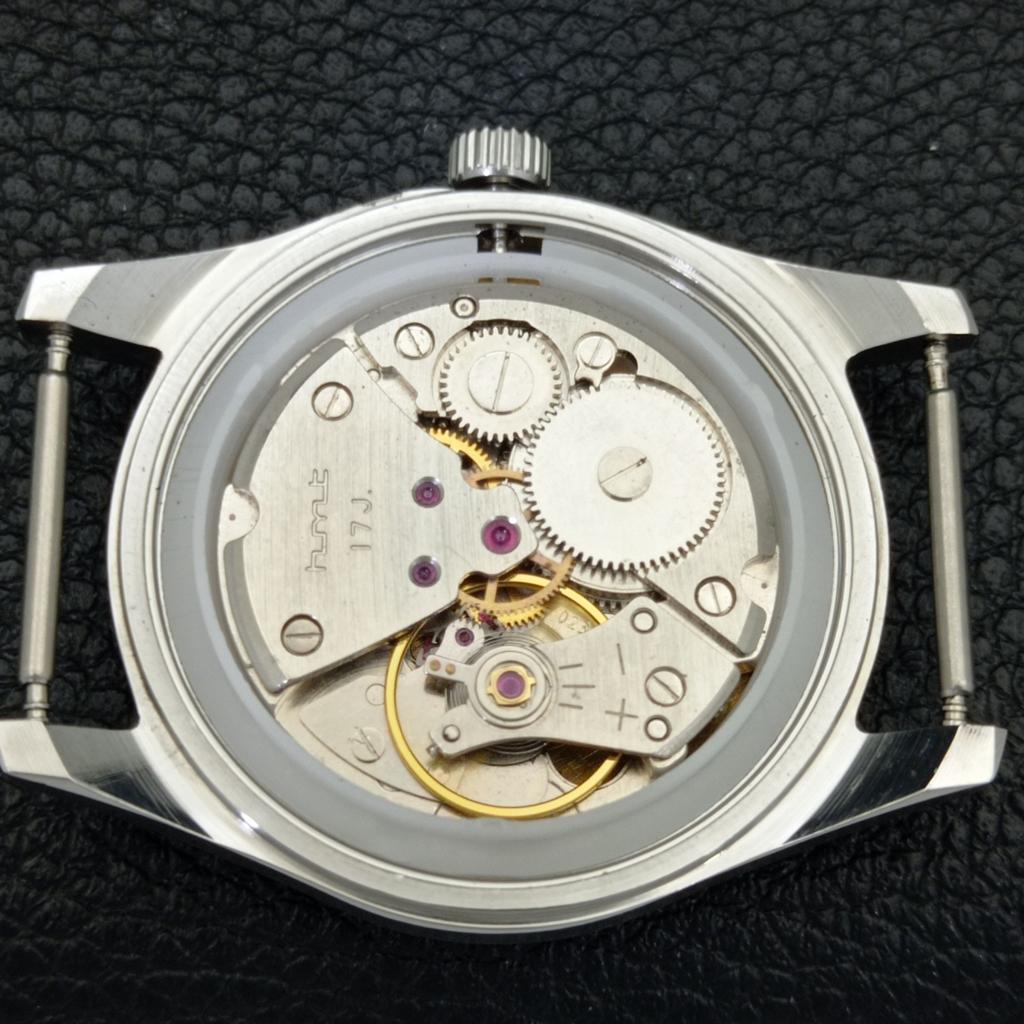 HMT HAND-WINDING VINTAGE INDIAN MENS BLACK COLOR DIAL WATCH A440988-4