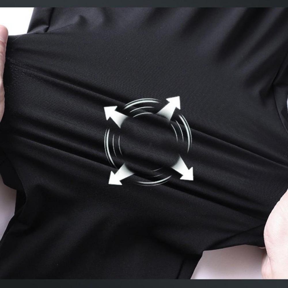 Men's Cool Skin-friendly Casual Pants Daily Jogging Speed Dry Sweatpants Summer Stretch Stylish Pants Black and Grey