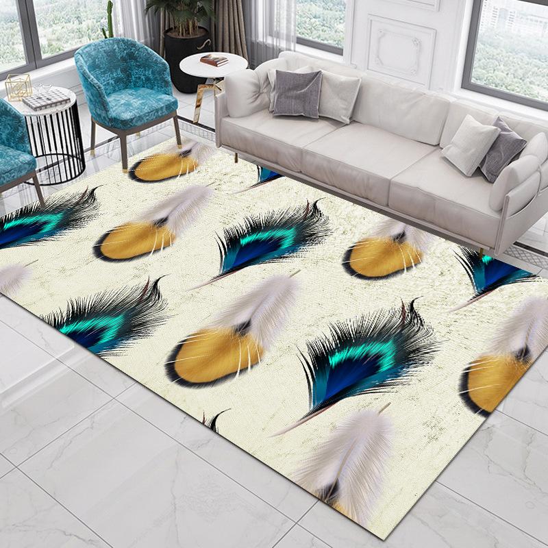 Druckteppich Wohnzimmer Große Fläche Rutschfester Teppich Schlafzimmer Zimmer Nachttischdecke Wohnkultur Zubehör